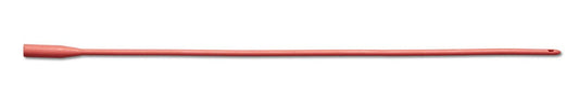 Bx/12 Intermittent Red Rubber Latex Catheter, Size 8Fr 16In