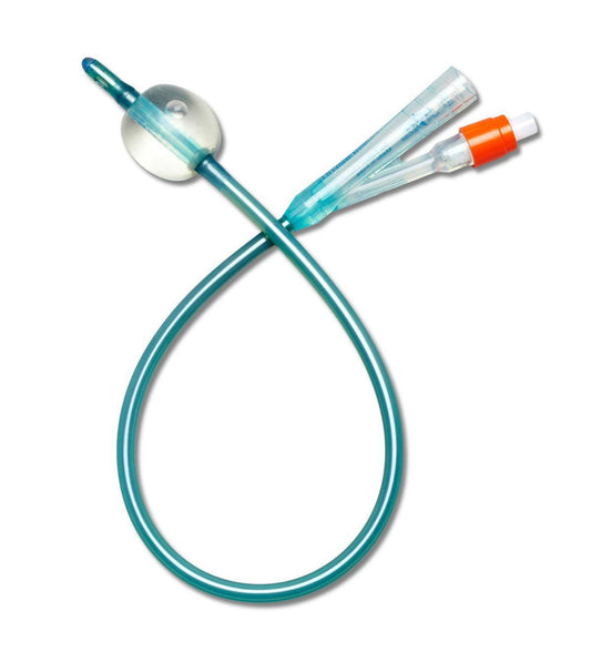Bx/10 Silvertouch 100% Silicone 2-Way Foley Catheter, 16R 30Cc