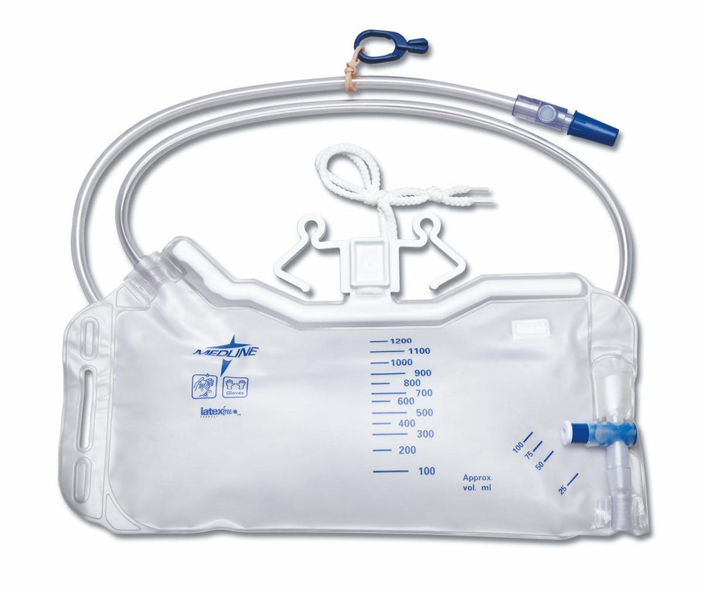 Urinary Drainage Bag, 1200ml, Latex Free. - Ea/1