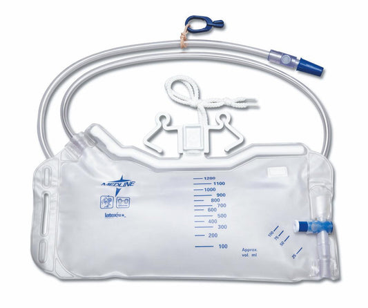 Urinary Drainage Bag, 1200ml, Latex Free. - Ea/1