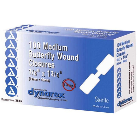 Bx/100  Bandage Butterfly Wound Closure Sterile Medium