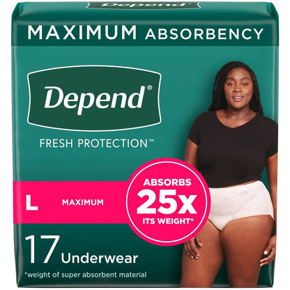 Depend Fresh Protection Adult Incontinence Underwear for Women