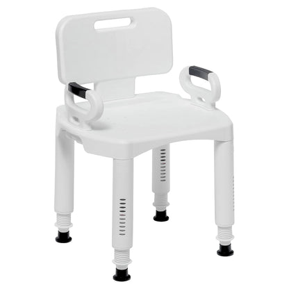 Drive Medical Premium Series Shower Chair with Back and Arms.