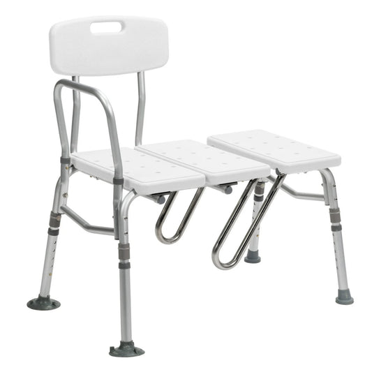 Drive Medical Splash Defense Transfer Bench with Curtain Guard Protection.
