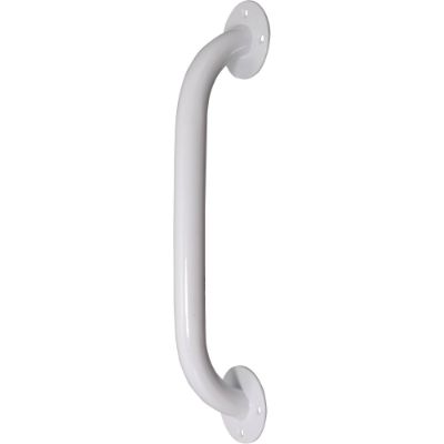 Drive® White Powder-Coated Grab Bar, 18" (Box 10 pcs)