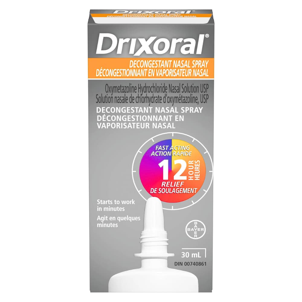 Drixoral Decongestant Nasal Spray Fast and Long Lasting 12 Hour Relief 30ml