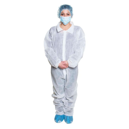 Dukal® Coveralls, White, XX-Large (Case 25 pcs)

