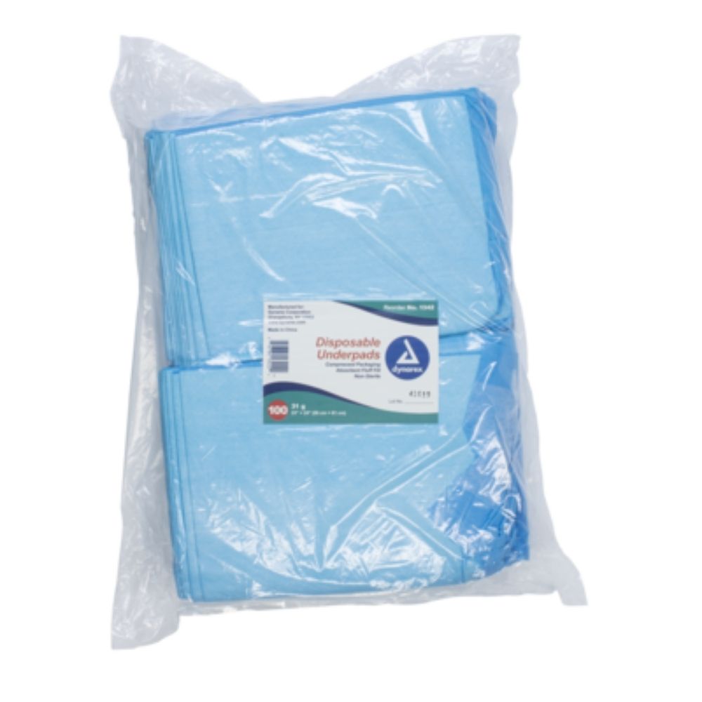 Dynarex® Disposable Underpads, 23" x 24" (31g) (Bag 100 pcs)