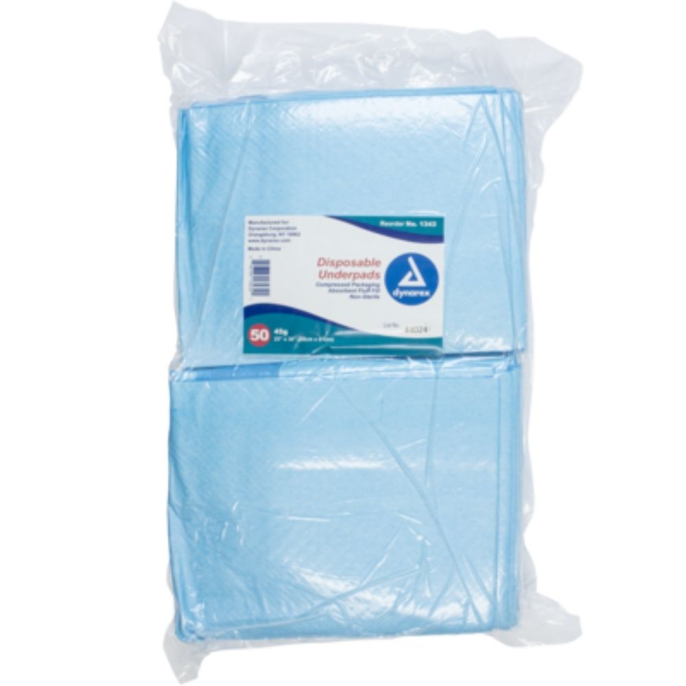 Dynarex® Disposable Underpads, 23" x 36" (45g) (Case 150 pcs)