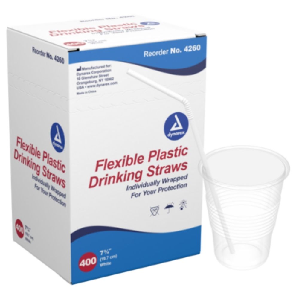 Dynarex® Flex Straws (Box 400 pcs)