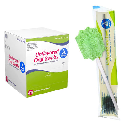 Dynarex Oral Swabsticks Unflavored Individually Wrapped