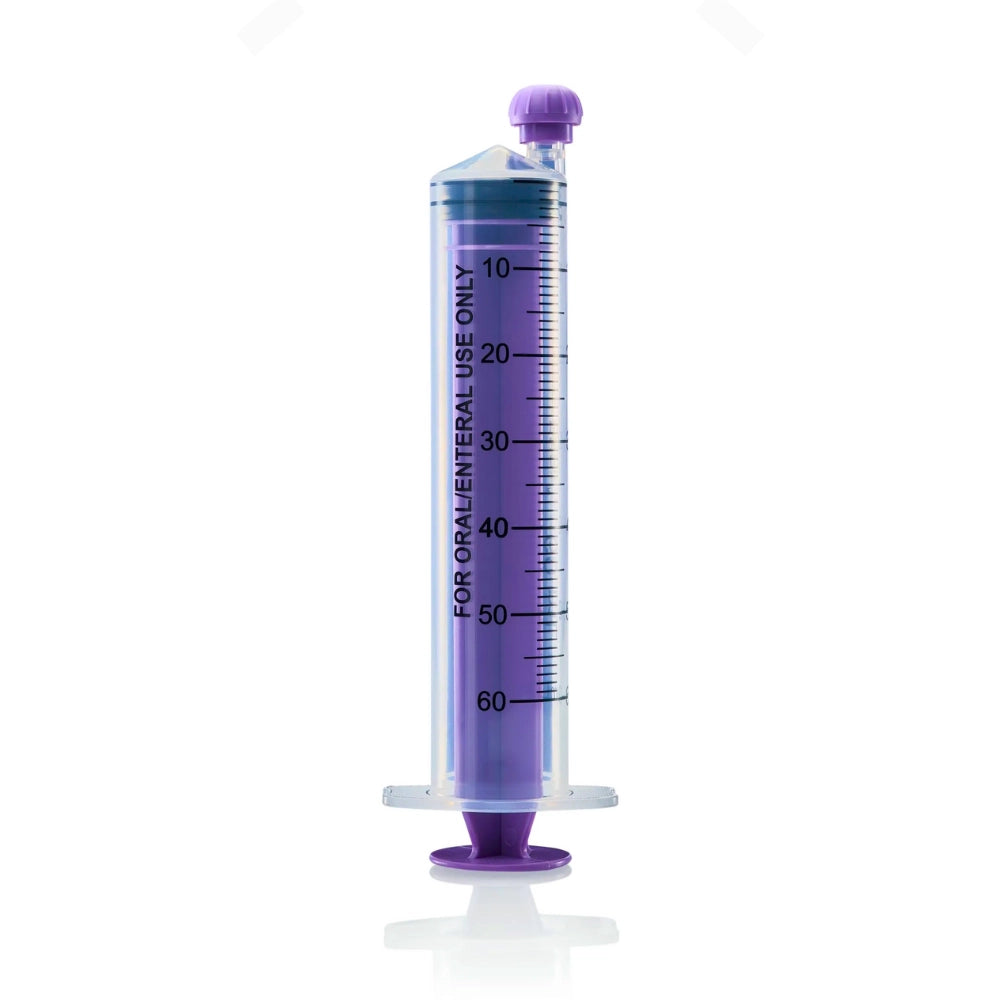 ENFit Syringe 60mL Sterile With Cap (Per Each)