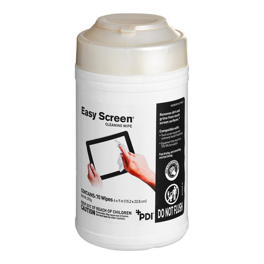 Easy Screen Cleaning Wipe 70 Alcohol 6 x 9  70 Cannister