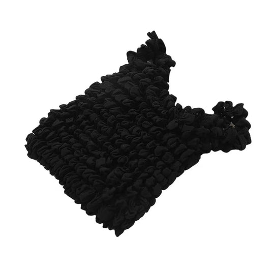 Eco-friendly foldable pleated elastic bag