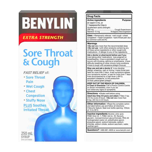 Extra Strength Sore Throat & Cough Relief Syrup