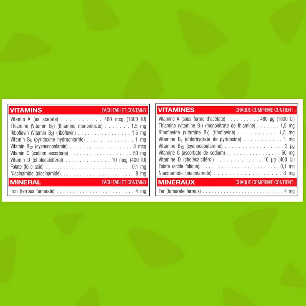 Flintstones Plus Iron kids chewable multivitamin healthy growth