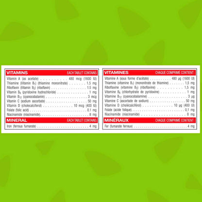 Flintstones Plus Iron kids chewable multivitamin healthy growth