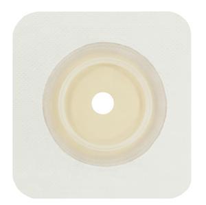 Genairex Securi-T Two-Piece Standard Wear Cut-To-Fit Wafer With Flange And White Tape Collar 2-1/4" Flange Square, 5" X 5 - Box Of 10