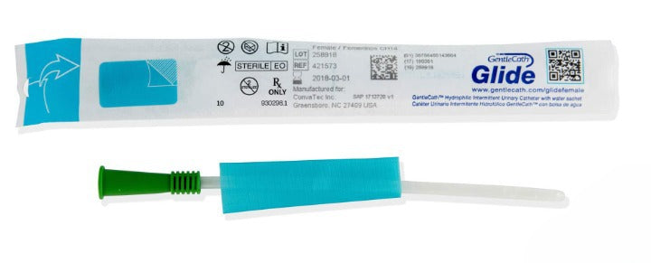 Catheter, GentleCath Glide Female Hydrophilic Intermittent - 10Fr, Long