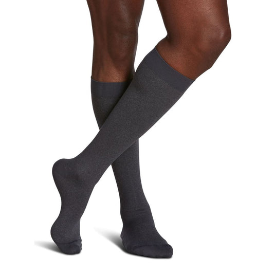 Sigvaris Microfiber Shades Men's Stockings, 15-20mmHg, Size B, Graphite Heather (Per Pair)
