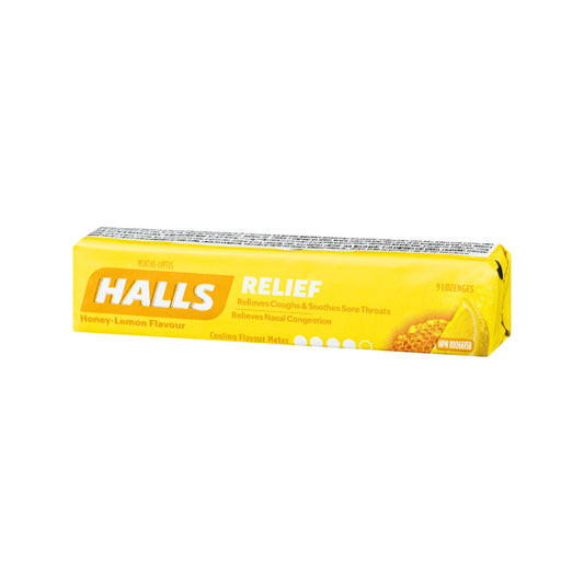 HALLS COUGH DROPS HONEY LEMON
