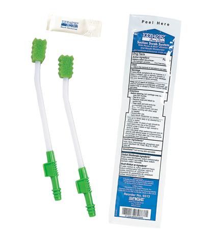 Cs/100pk (2/Pk) Toothette Oral Care Suction Brush Perox-A-Mint (Non-Returnable)
