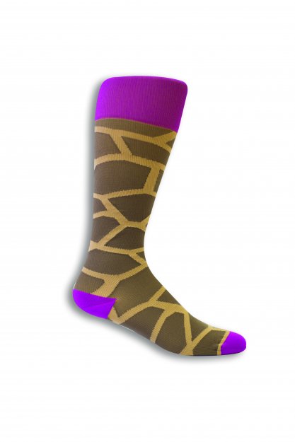 Pr/1 Compression Socks Women Energy - Giraffe - Pink/Brown Size: Wacm Strength:15-20 Mmhg