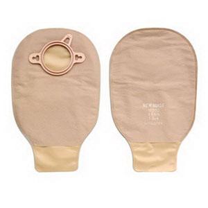 New Image Two-Piece Drainable Mini Pouch, Flange 2-3/4" (70mm), Beige 9" (23cm) - Box of 10