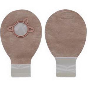 New Image Two-Piece Drainable Mini Pouch, Flange 2-1/4" (57mm) Beige 7" (18cm) - Box of 20