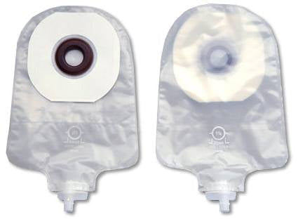 Premier One-Piece Urostomy Pouch, Pre-Cut Stoma Opening 1-1/4" (32mm), Transparent 9" (23cm) - Box of 10