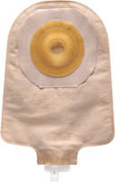 Premier One-Piece Urostomy Pouch, Pre-Cut Stoma Opening 1-3/8" (35mm), Beige 9" (23cm) - Box of 5