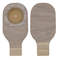 Premier One-Piece Drainable Pouch FlextendSoft Convex Barrier, Pre-Cut Stoma Opening up to 5/8" - 1" (13mm - 25mm), Beige with Viewing Opening 12" (30cm) - Box of 5