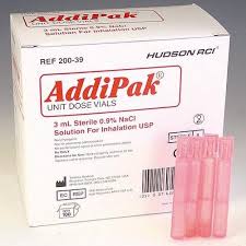 Bx/48  Addipak Saline Sodium Chloride Solution Unit Dose 15Ml Pink