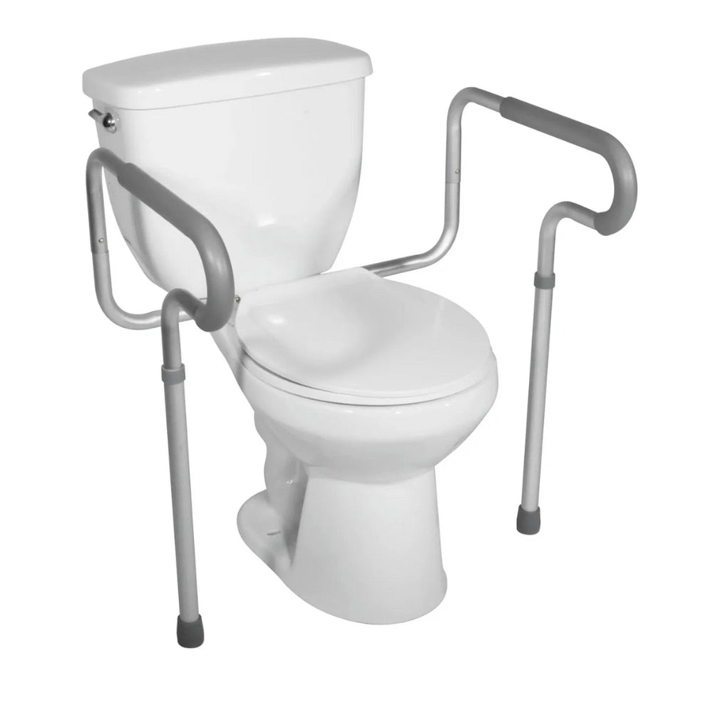 Height adjustable toilet support