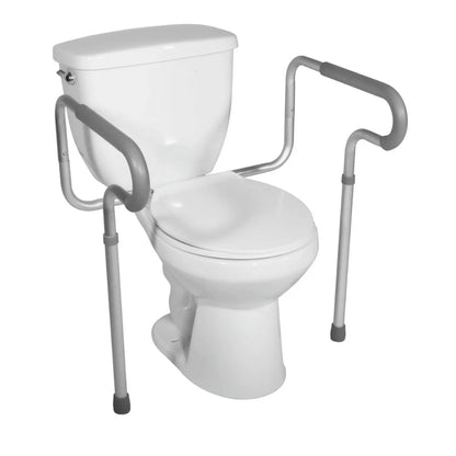 Height adjustable toilet support