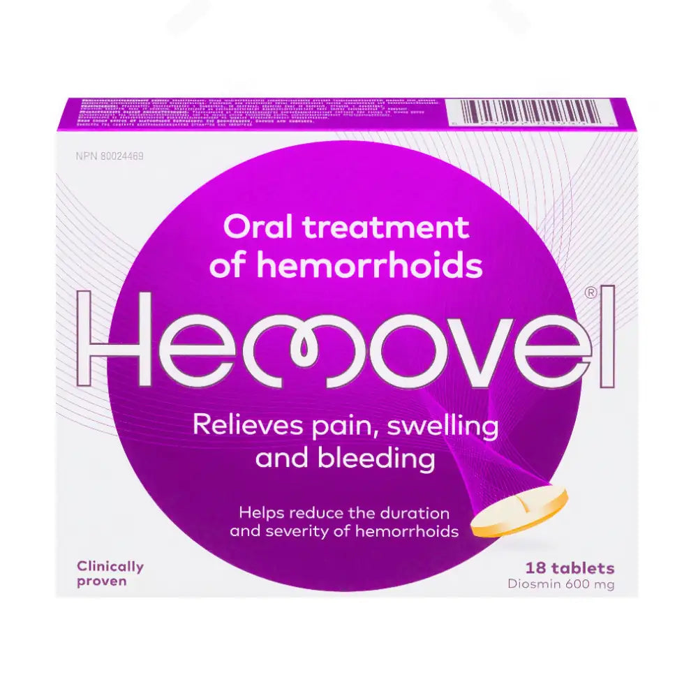 Hemovel Oral Treatment Hemorrhoids 600mg (Box 18 pcs)