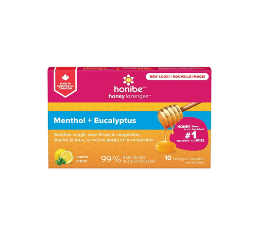 Honibe Honey Lozenges - Menthol & Eucalyptus - 10s