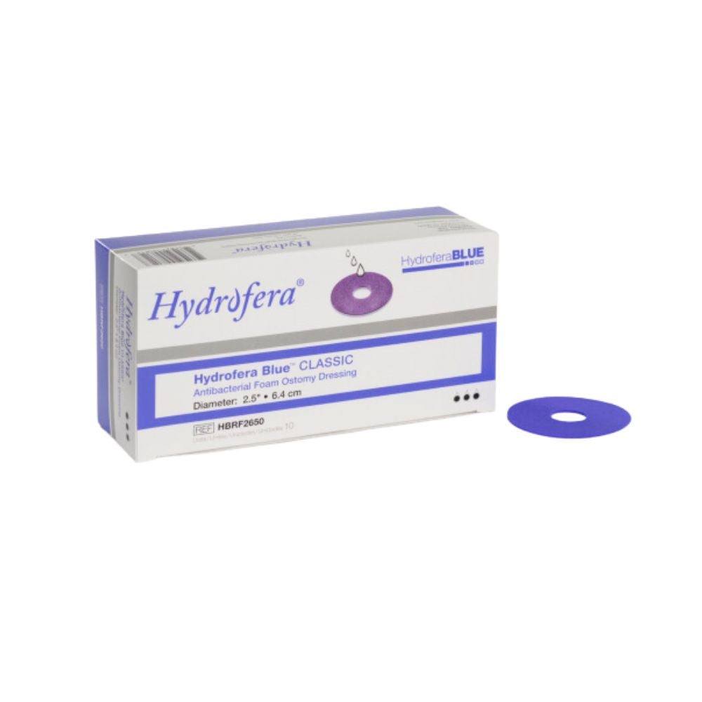 Hydrofera Blue CLASSIC® Ostomy Dressings, 2.5" Diameter (Box 10 pcs)