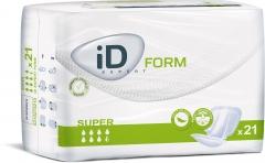 Cs/6 (21/Pkg) Id Form Super Shaped Pads, 2 Piece System, Size 2, 2900 Ml Absorbency