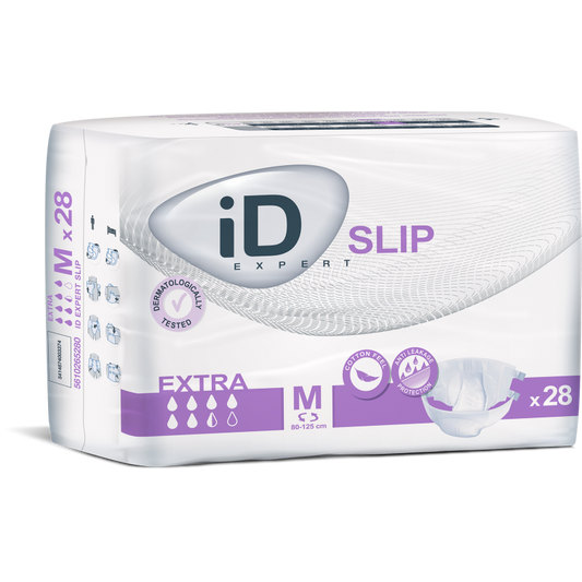 Cs/3 (28/Pkg) Id Slip Extra Day Brief (31.5-49"), 2450ml Absorbency, Medium