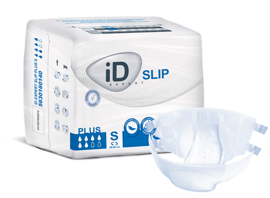 Cs/4 (14/Pkg) Id Slip Plus Small, (19"-35"), 1800Ml Absorbency.