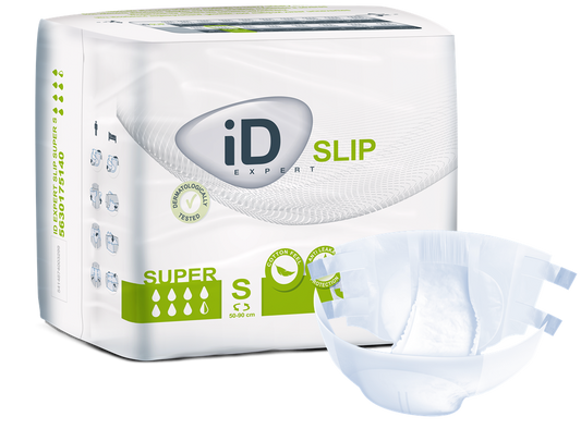Cs/4 (14/Pkg) Id Slip Super, Small, (19"-35"), 2100 Ml Absorbency.