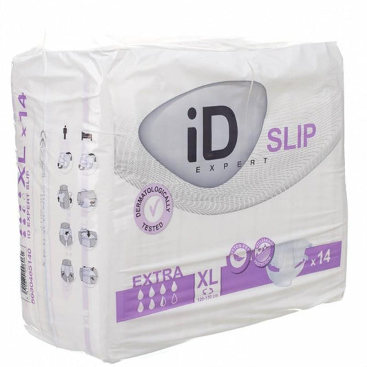 Cs/4 (14/Pkg) Id Slip Extra Day Brief (47-67"), 3400Ml Absorbency, X-Large