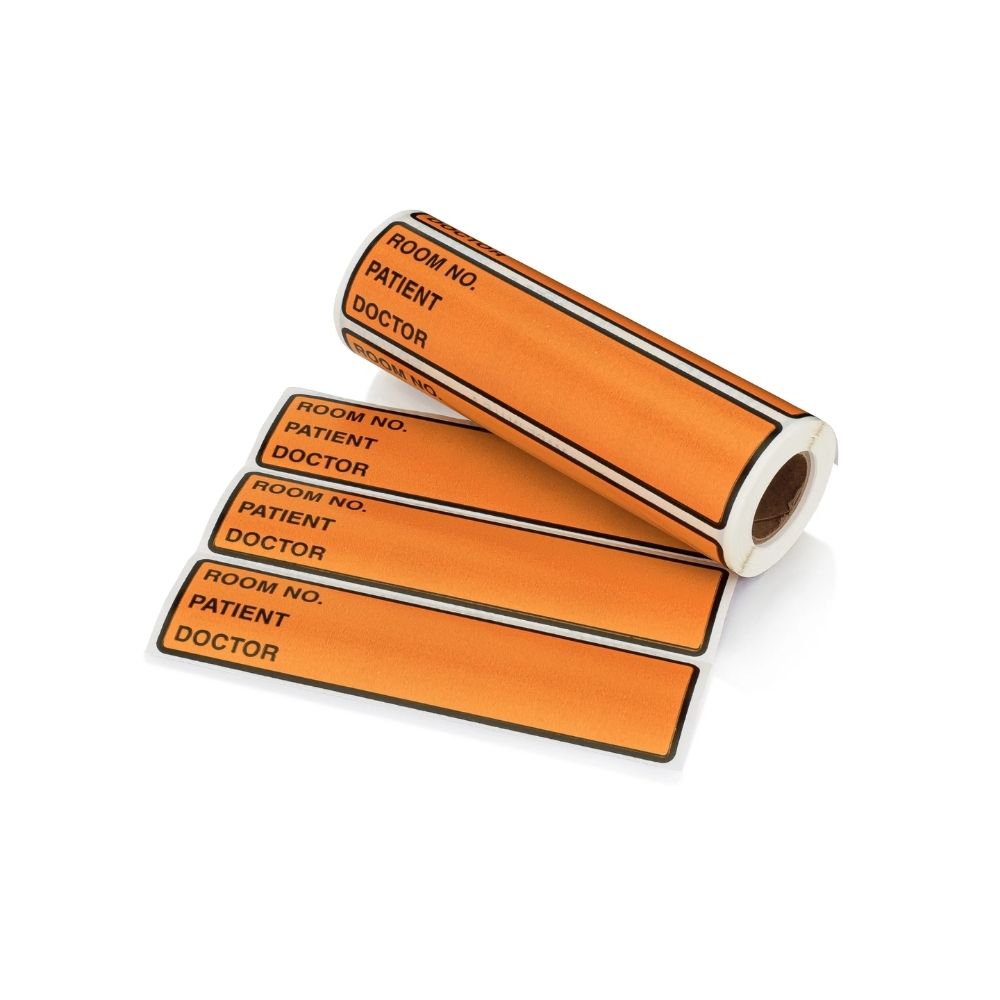 Carstens® Preprinted ID Labels, Orange
