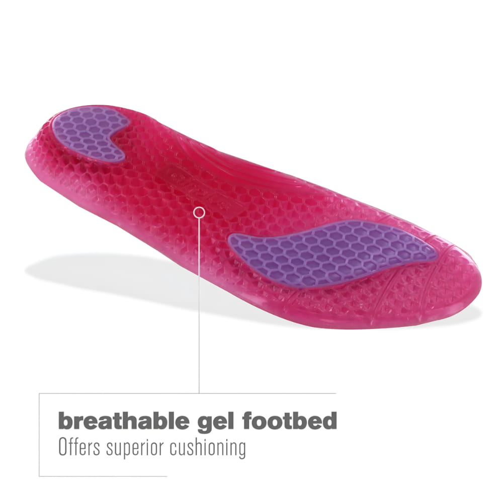 Its 3/4 length design provides support and cushioning to the heel