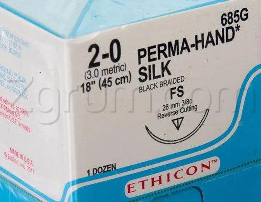Bx/12  Suture Cuticular Silk 2/0