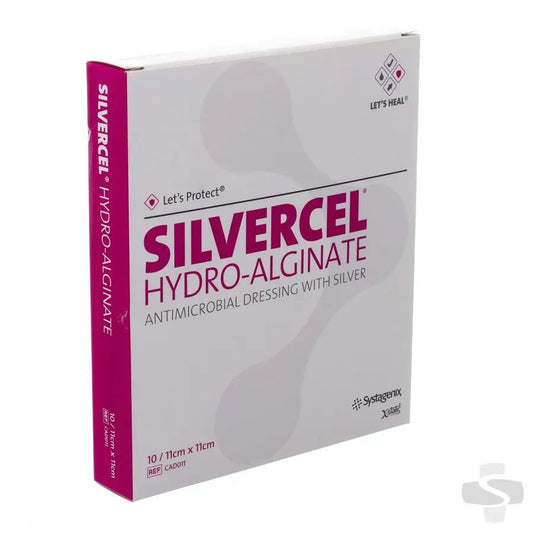 Bx/10 Silvercel Hydro-Alginate Antimicrobial Dressing With Silver 11Cm X 11Cm