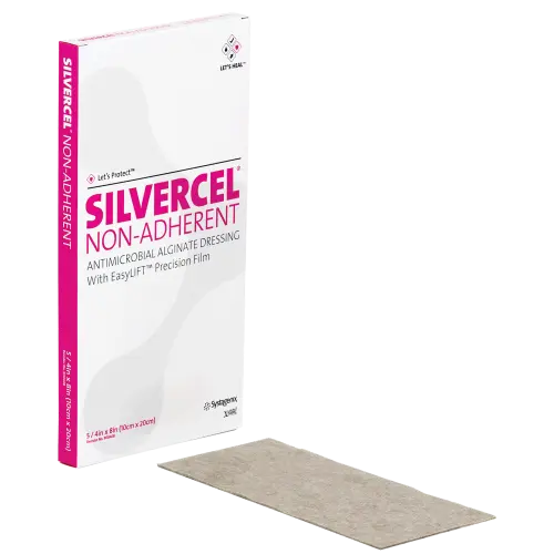Bx/5 Silvercel Non-Adherent Hydro-Alginate Antimicrobial Dressing With Silver 10Cm X 20Cm