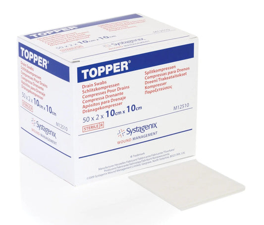 Bx/100 Topper Drain  Swabs 10Cm X 10Cm