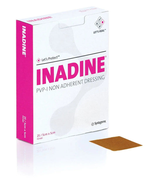 Bx/25 InadinePvp-I Non Adherent Dressing 5Cm X 5Cm